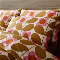 Orla Kiely Stem Bloom Standard Pillowcase Pair, Saffron