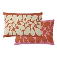 Orla Kiely Sycamore Stripe Cushion, Tomato & Pink
