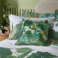 Graham & Brown New Eden Feather Cushion, Emerald