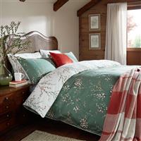 Laura Ashley Pussy Willow Duvet Set, Single, Fern Green