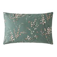 Laura Ashley Pussy Willow Pillowcase Pair, Fern Green