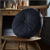 William Morris At Home Strawberry Thief Embossed Circular Cushion, 38cm, Prussia