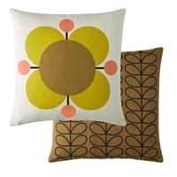Orla Kiely Atomic Flower Cushion, 45x45cm, Primrose