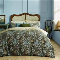 William Morris At Home Compton Duvet Set, Single, Olive Green