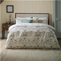 William Morris At Home Strawberry Thief Duvet Set, Single, Hessian