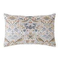 William Morris At Home Strawberry Thief Standard Pillowcase Pair, Hessian