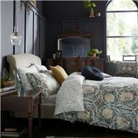 William Morris At Home Pimpernel Duvet Set, Single, Indigo