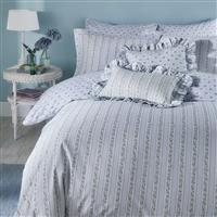 Cath Kidston Ticking Stripe Duvet Set, Double, Blue