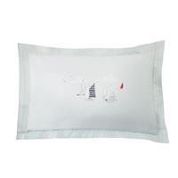 Sophie Allport Coastal Boats Oxford Pillowcase Pair, Blue