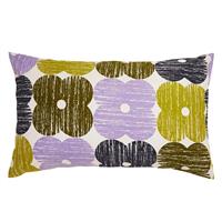 Orla Kiely Textured Flower Standard Pillowcase Pair, Lilac Moss