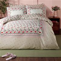 Cath Kidston Cherry Picked Duvet Set, Single, Pink & Cream