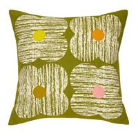Orla Kiely Textured Flower Cushion, Moss