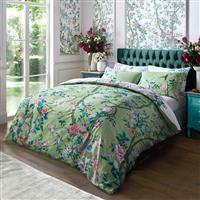 Graham & Brown Chinoiserie Garden Duvet Set, King, Green