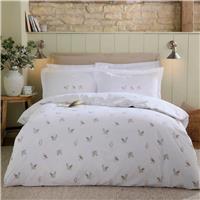 Sophie Allport Snowy Owls Duvet Set, Super King, White