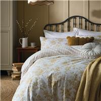 Laura Ashley Walled Garden Duvet Set, Super King, Ochre Yellow