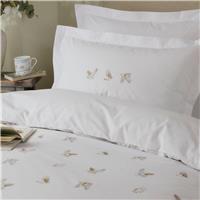 Sophie Allport Snowy Owls Oxford Pillowcase Pair, White