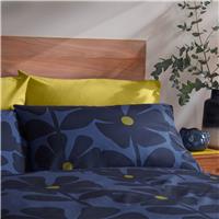 Orla Kiely Wildflower Standard Pillowcase Pair, Indigo