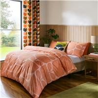 Orla Kiely Block Garden Duvet Set, King, Orange Sorbet