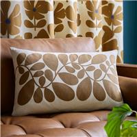 Orla Kiely Sycamore Stripe Cushion, Coffee