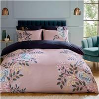 Sara Miller Oriental Blossom Duvet Set, Single, Navy