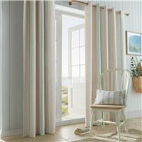 Laura Ashley Wickham Lined Eyelet Curtains, 223cm x 228cm, Sage