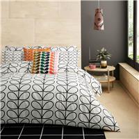 Orla Kiely Linear Stem Duvet Set, Double, Charcoal
