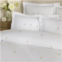 Sophie Allport Embroidered Sunflower Duvet Set, King, White
