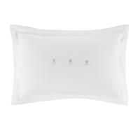 Sophie Allport Embroidered Sunflowers Pillowcase Pair, White