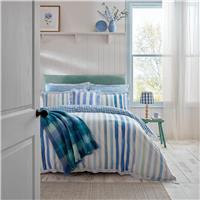 Bluebellgray Sunday Stripe Duvet Set, Single, Blue