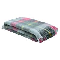 Bluebellgray Highland Check Throw, Teal Pink