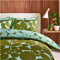 Orla Kiely Bubble Flower Duvet Set, Super King, Aqua Seagrass