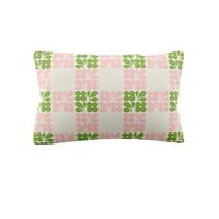 Orla Kiely Floret Check Pillowcase Pair, Dill Pink