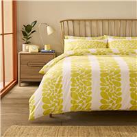 Orla Kiely Sycamore Stripe Duvet Set, Single, Yellow