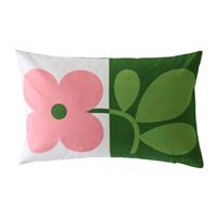 Orla Kiely Floret Microfibre Cushion, Bubblegum-basil