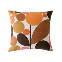 Orla Kiely Bubble Flower Microfibre Cushion, Sienna