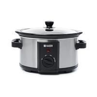 Haden 3.5L Slow Cooker 207067, Silver & Black