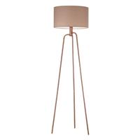 Village at Home Jerry Floor Lamp, Antique Copper & Taupe