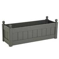AFK Classic Wooden Painted Trough Planter, 87cm, Charcoal