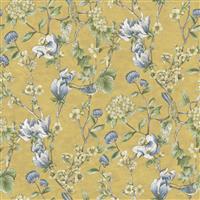Holden Decor Floral Bird Trail Wallpaper, Ochre