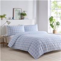 Portfolio Home Gingham Duvet Set, King, Blue