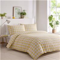 Portfolio Home Gingham Duvet Set, King, Yellow