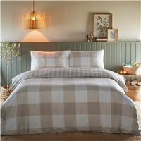 Portfolio Home Glenmore Brushed Duvet Set, Single, Natural