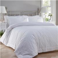 Portfolio Home Balmoral Duvet Set, Single, White