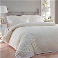 Portfolio Home Balmoral Duvet Set, King, Ecru