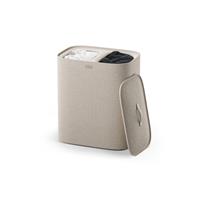 Joseph Joseph Tota2 Twin 90l Laundry Basket, Pale Mushroom