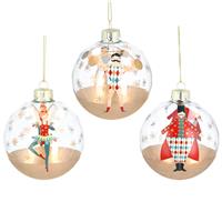 Gisela Graham Circus Characters Glass Bauble