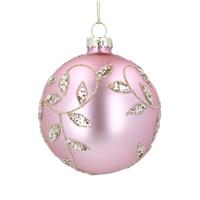 Gisela Graham Embossed Leaves Bauble