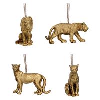 Gisela Graham Wild Cat Hanging Tree Decoration