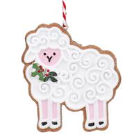 Gisela Graham Gingerbread Sheep Hanging Tree Decoration