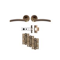 Tavira Latch Pack, Antique Brass